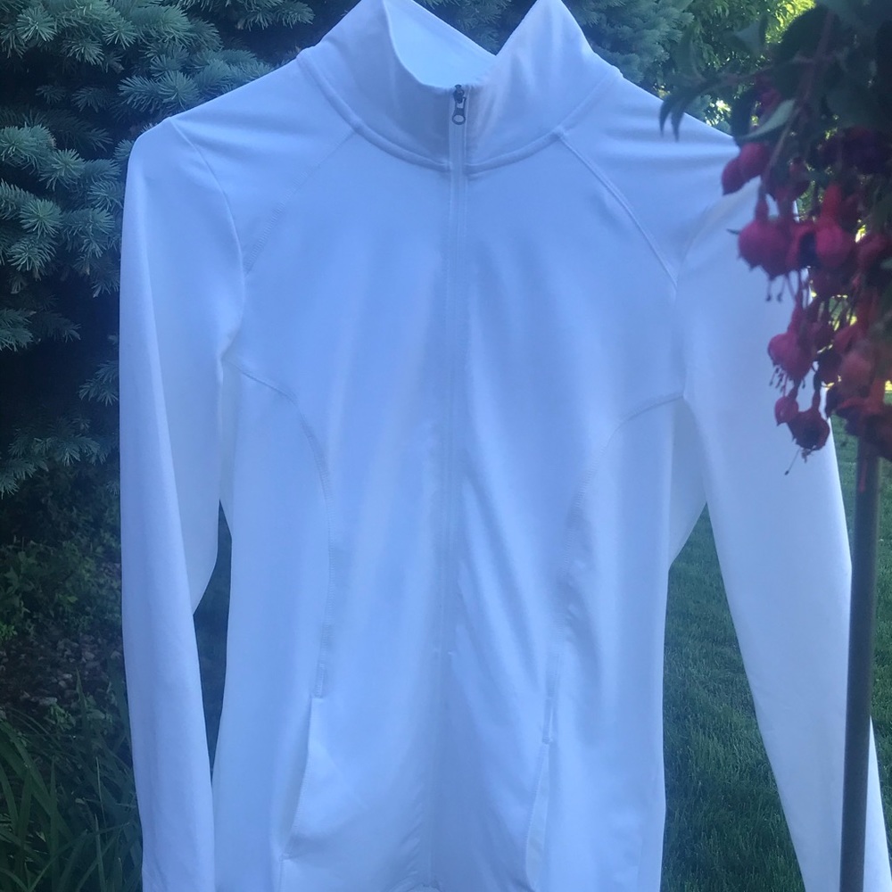 White Champion Zip Up